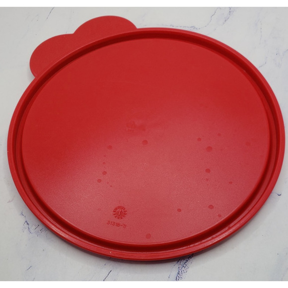 Tupperware 1405-27 Round Maroon Wonder Bowl With Red Butterfly Tab Lid 3131B-3 - Picture 10 of 12